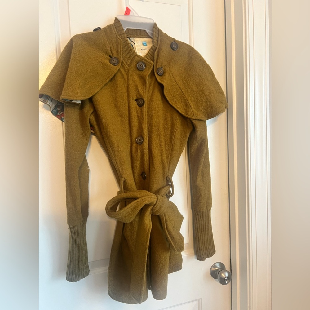 Anthropologie Sparrow Wool Cape Cardigan Coat | M - Picture 2 of 13